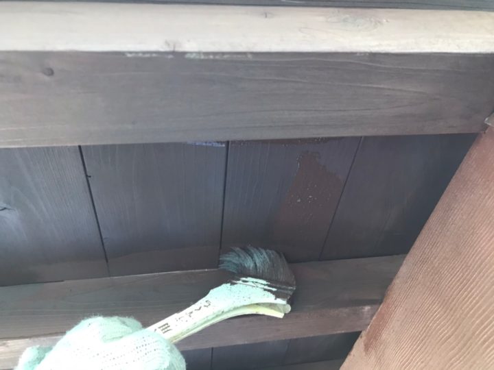 玄関ﾎﾟｰﾁ天井（木材保護塗料）
