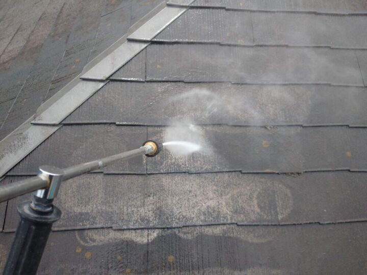 【屋根塗装工事】高圧洗浄