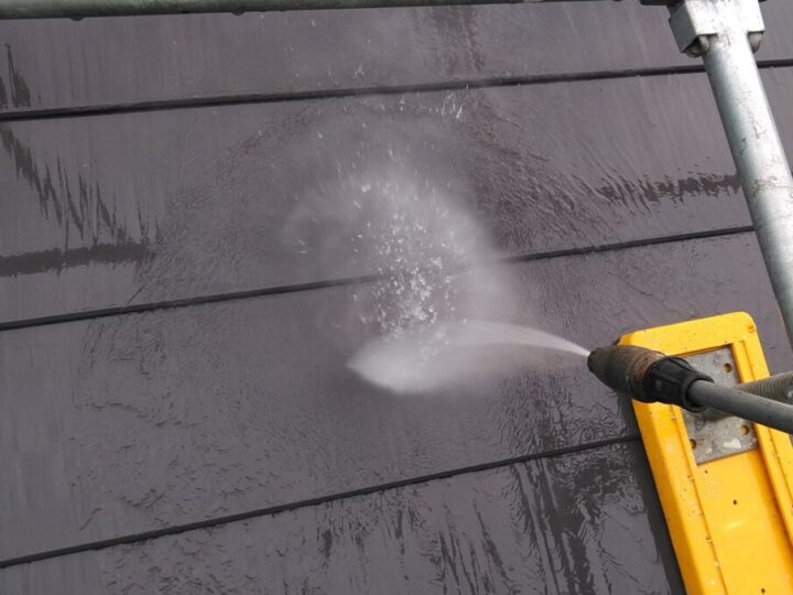 屋根 スチール 高圧洗浄