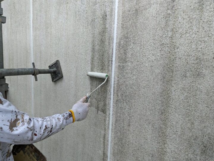 外壁 モルタル カビ除去剤塗布