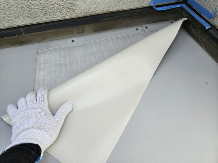 【シート防水工事】塩ビシート設置
