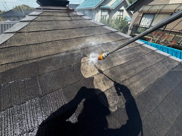 【屋根塗装】高圧洗浄
